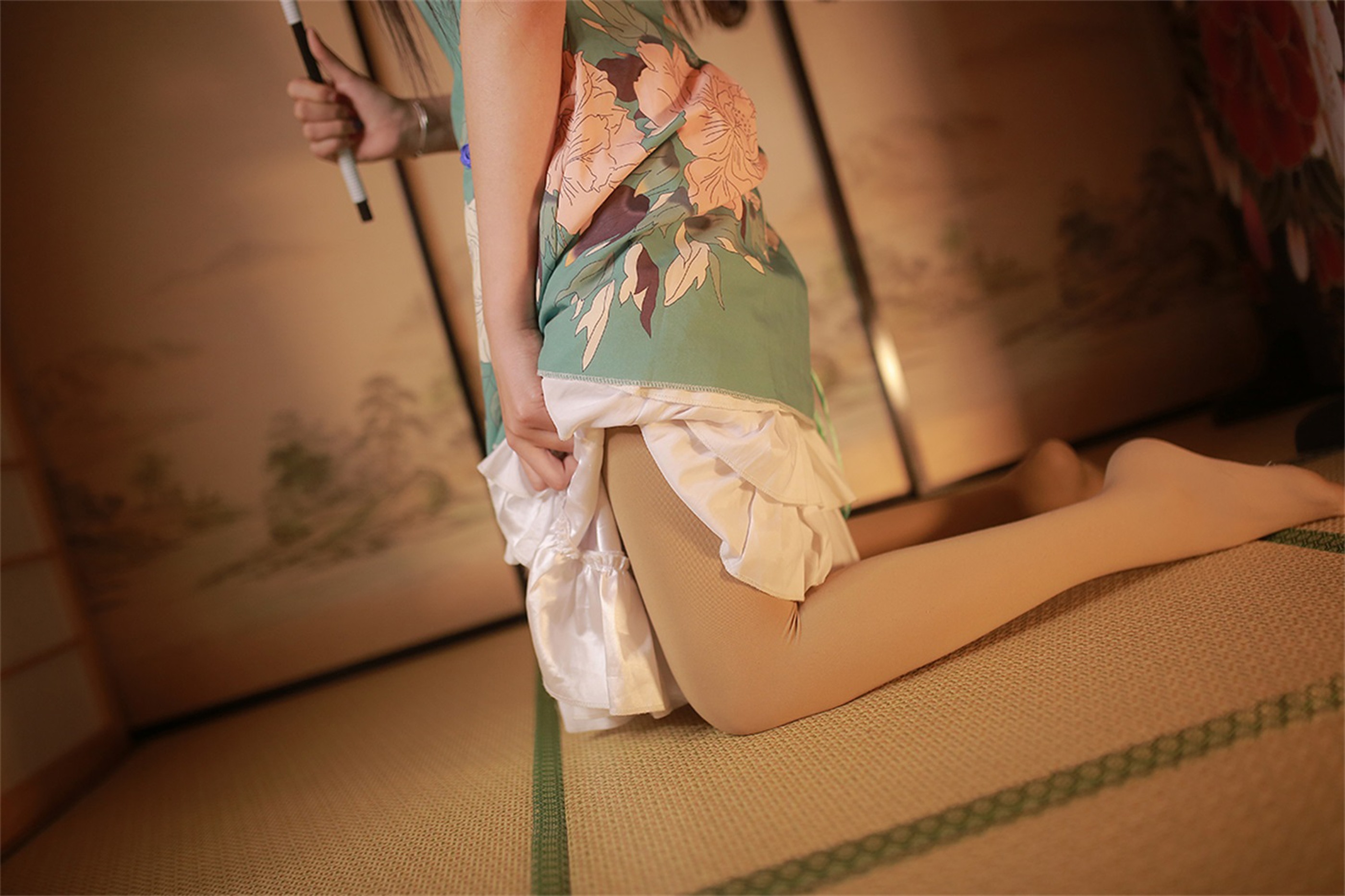 图片[1]-风之领域 – NO.142 伞下的旗袍少女 [40P]-XikXak